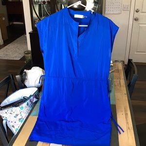 Calvin Klein Blue Size 6 Waist Cinch Dress